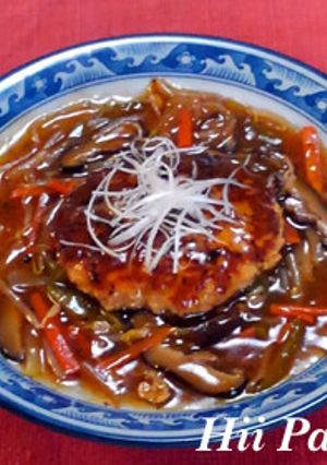 鶏バーグ 中華風煮込み-レシピのメイン写真