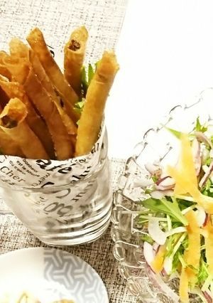 [パーティー]いんげんのスティック春巻き-レシピのメイン写真