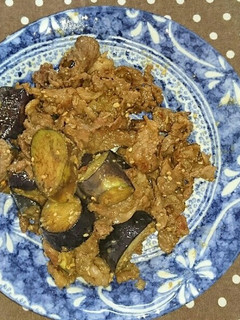 牛肉とナスのゴマ味噌炒め-レシピのメイン写真