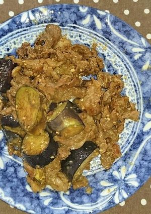 牛肉とナスのゴマ味噌炒め-レシピのメイン写真