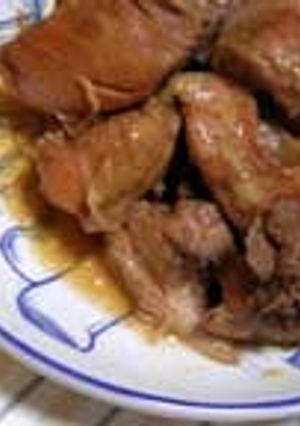 純玄米黒酢の骨付き鳥モモ煮!-レシピのメイン写真