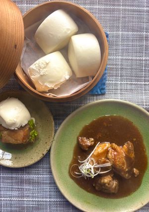 カレー角煮　蒸しパン添え-レシピのメイン写真