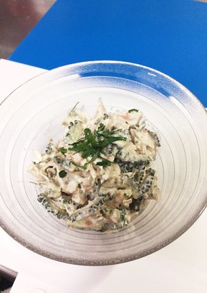 夏に◎鶏ムネとゴーヤの梅マヨサラダ-レシピのメイン写真