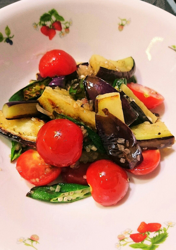 夏野菜 ❤ ナスとオクラとトマト炒め-レシピのメイン写真