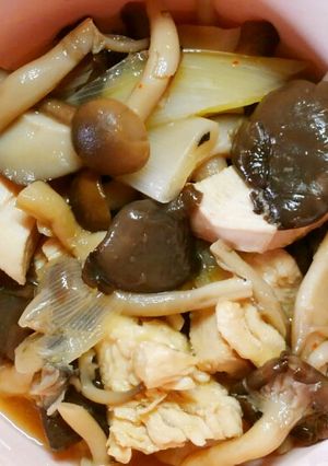 ネギと霜降りひらたけ♪鶏むね肉の和風煮！-レシピのメイン写真
