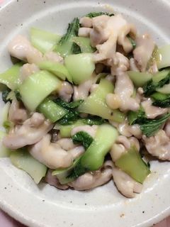 鶏肉とチンゲンサイの炒め物-レシピのメイン写真
