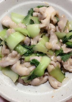 鶏肉とチンゲンサイの炒め物-レシピのメイン写真