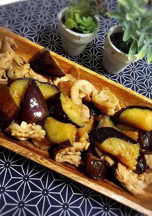簡単!豚肉と茄子のレモンバター醤油炒め♪-レシピのメイン写真