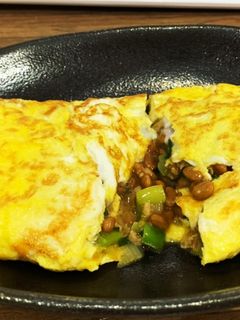 納豆オムレツ-レシピのメイン写真