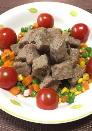 サイコロステーキ彩りおつまみ(^^)/-レシピのメイン写真