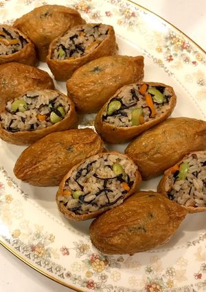 ひじきご飯のオープンいなり寿司-レシピのメイン写真