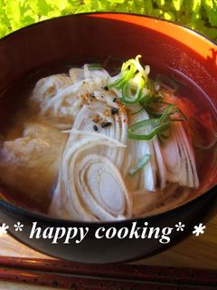 ふわふわ~♡豆腐と長芋のだんご汁-レシピのメイン写真