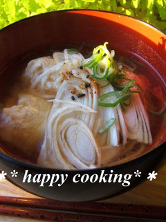 ふわふわ~♡豆腐と長芋のだんご汁-レシピのメイン写真