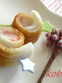 ちくわでクルッと♪かにカマ(キャラ弁)-レシピのメイン写真