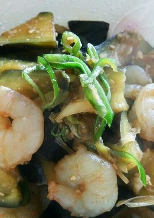 海老と茄子のガツン!とにんにく炒め-レシピのメイン写真