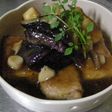 ひき肉入り高野豆腐と茄子の揚げ煮