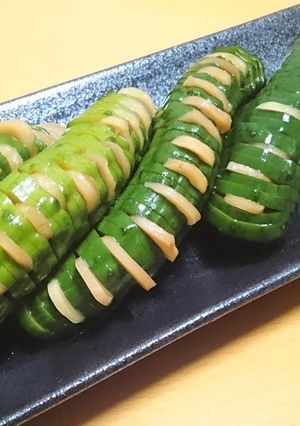 蛇腹きゅうりのオトナ酸っぱ浅漬け-レシピのメイン写真