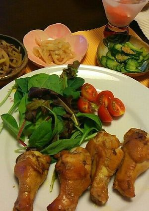 手羽元の和風グリルカレー風味-レシピのメイン写真