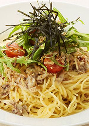サバのポン酢＆マヨネーズ冷製生パスタ-レシピのメイン写真