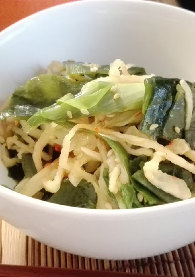 麺つゆで簡単☆切干しとワカメのピリ辛炒め-レシピのメイン写真
