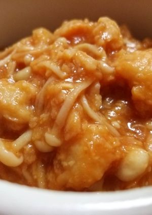 冷凍えのき＆つくね☆甘味噌野菜ジュース煮-レシピのメイン写真