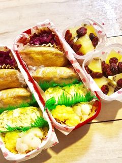 間に合わせ☆タイトなお弁当☆母娘用-レシピのメイン写真