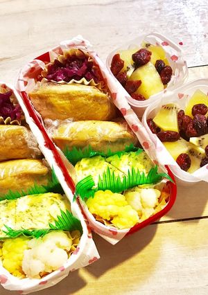 間に合わせ☆タイトなお弁当☆母娘用-レシピのメイン写真