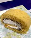 チョコ&ホイップのふんわりロールケーキ