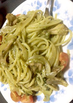 簡単バジルパスタ(`･ω･´)-レシピのメイン写真