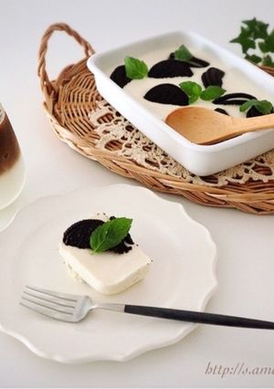 簡単♡オレオinスコップお豆腐レアチーズ-レシピのメイン写真