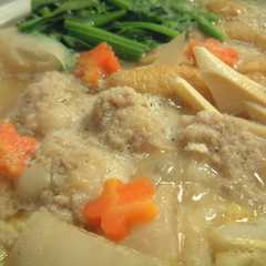 รูปของ ♡もちもち♡鶏団子のコクみそ鍋