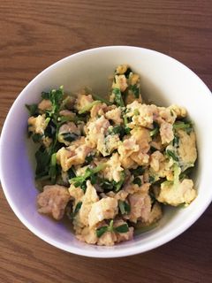 簡単♪豆苗と卵の柚子胡椒炒め-レシピのメイン写真