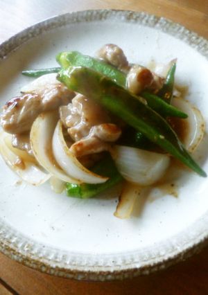 鶏とオクラのあっさり甘酢炒め♪-レシピのメイン写真
