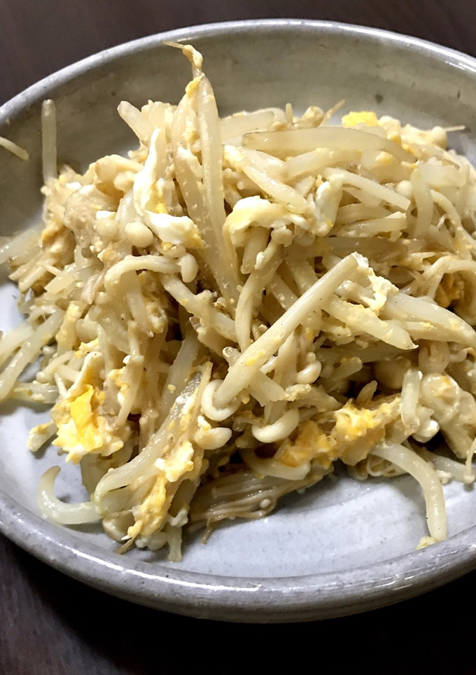 家計に優しい♪もやしとえのき玉子とじ-レシピのメイン写真