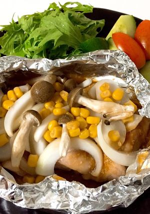 とり肉の味噌ホイル焼き☆ヘルシオ使用-レシピのメイン写真
