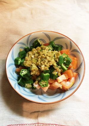 トマトとオクラのゴマだれサラダ-レシピのメイン写真