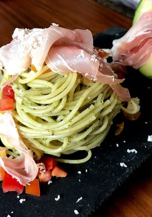 ジェノベーゼの冷製パスタ✨生ハムメロン-レシピのメイン写真
