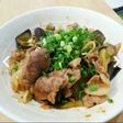 ナスと豚バラ肉の簡単おろしだれ炒め