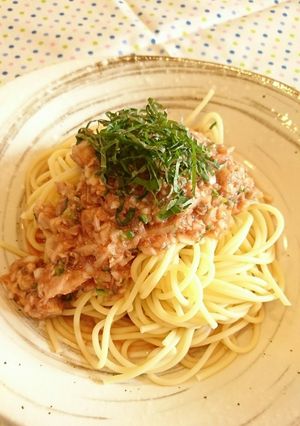 血液サラサラ？!玉ねぎと鯖の冷製パスタ-レシピのメイン写真