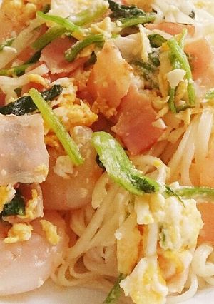 稲庭うどんでそうめんチャンプルー風♡-レシピのメイン写真