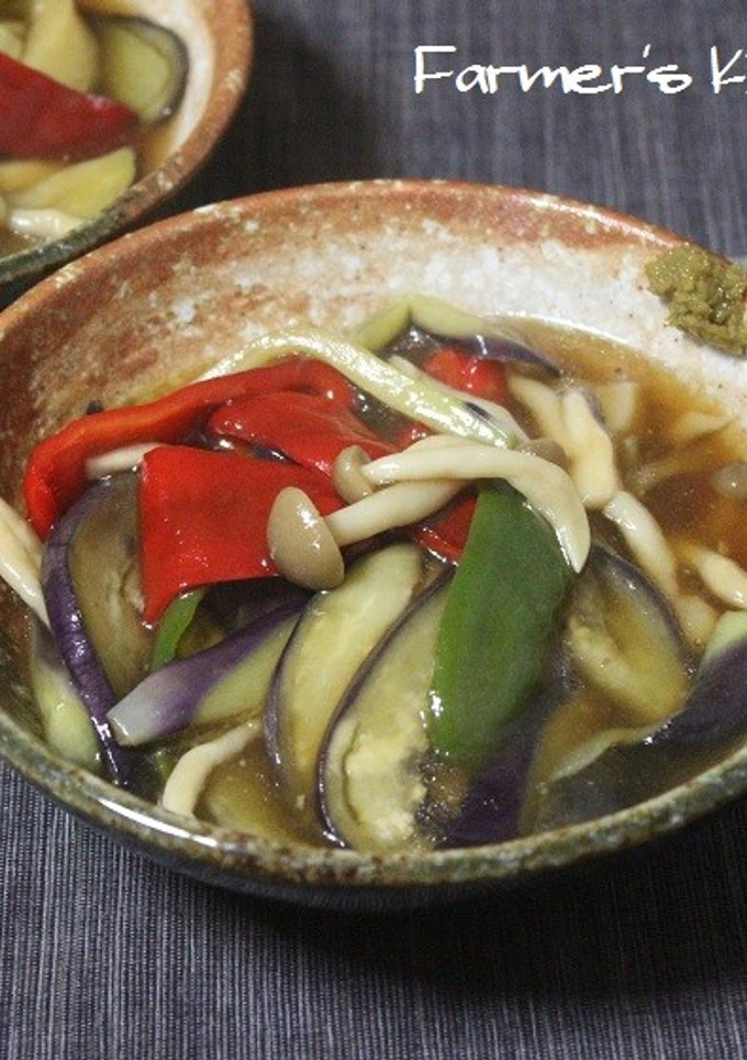 【農家のレシピ】なすとピーマンの揚げ煮-レシピのメイン写真