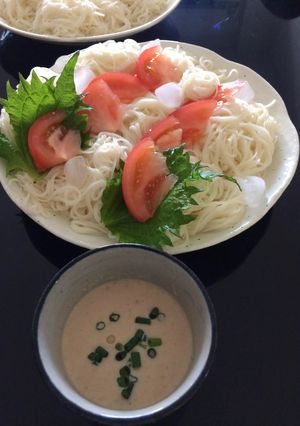 ゴマ豆乳ダレそうめん-レシピのメイン写真
