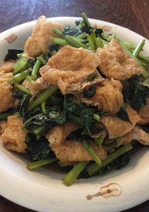 小松菜と油揚げの炒め物-レシピのメイン写真