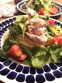 豚しゃぶとルッコラの冷製パスタ-レシピのメイン写真