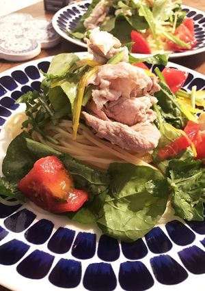 豚しゃぶとルッコラの冷製パスタ-レシピのメイン写真