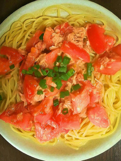 超簡単!切ってまぜるだけツナトマトパスタ-レシピのメイン写真