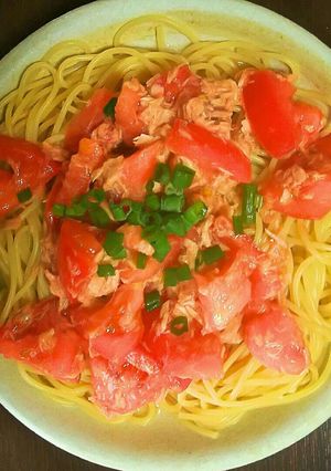 超簡単！切ってまぜるだけツナトマトパスタ-レシピのメイン写真