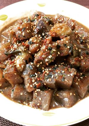 簡単!茄子とこんにゃくの田楽風-レシピのメイン写真