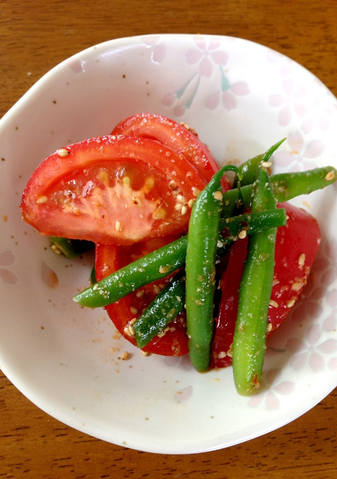 ピリ辛♪トマトといんげんはちみつごま和え-レシピのメイン写真