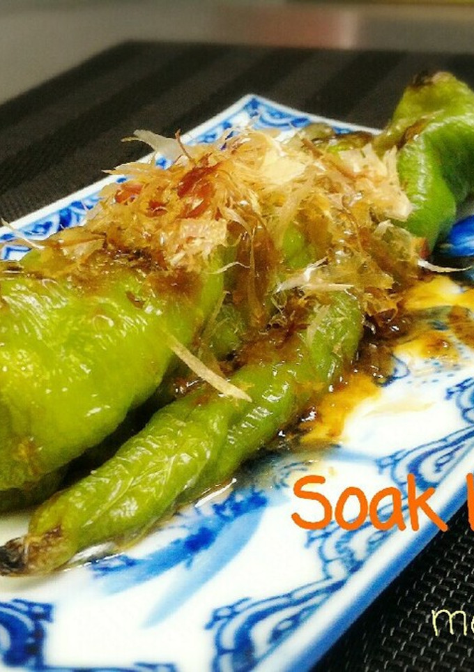 麺つゆだけ♪万願寺とうがらしの焼き浸し-レシピのメイン写真
